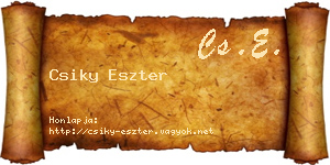 Csiky Eszter névjegykártya
